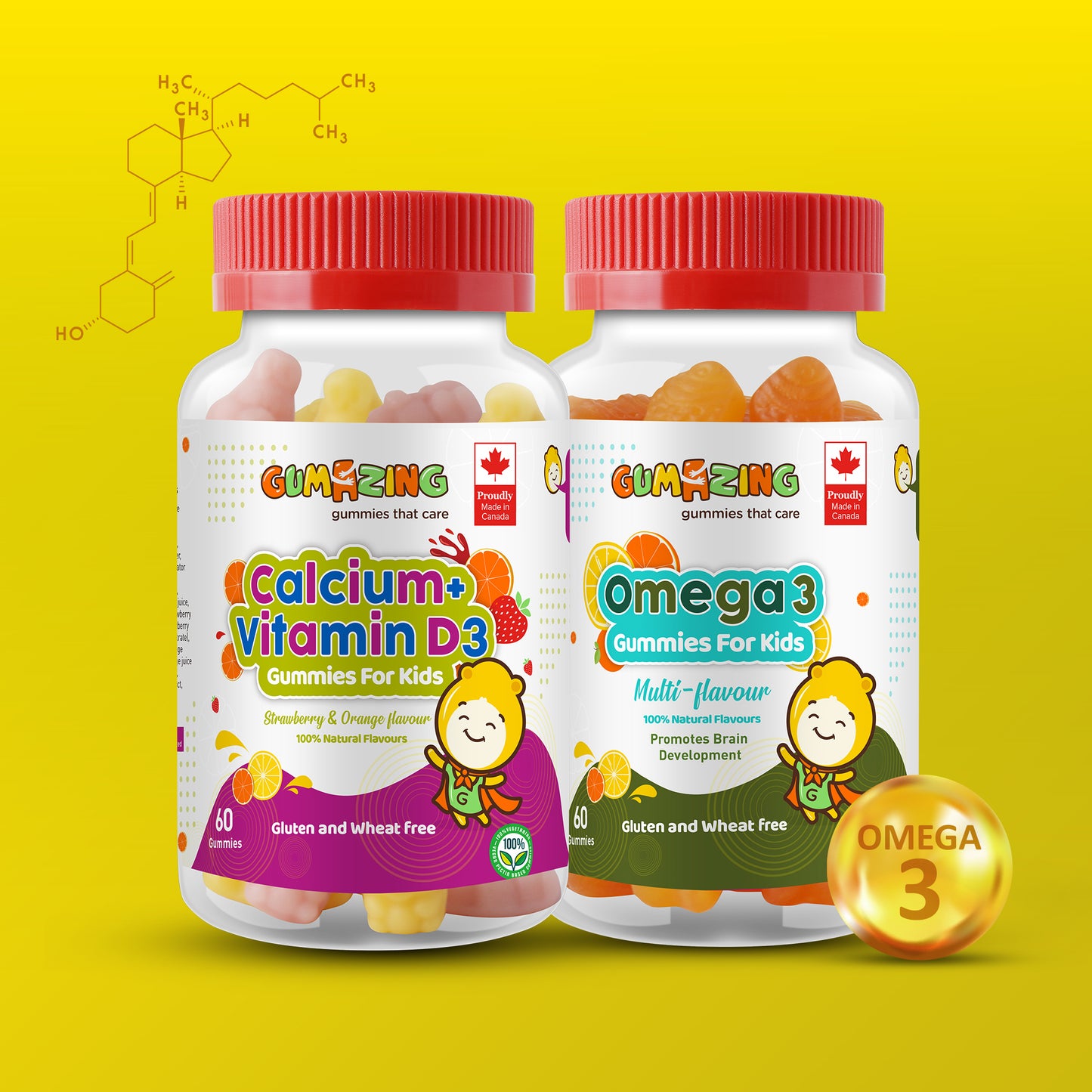 Calcium D3 & Omega 3 Gummies Combo