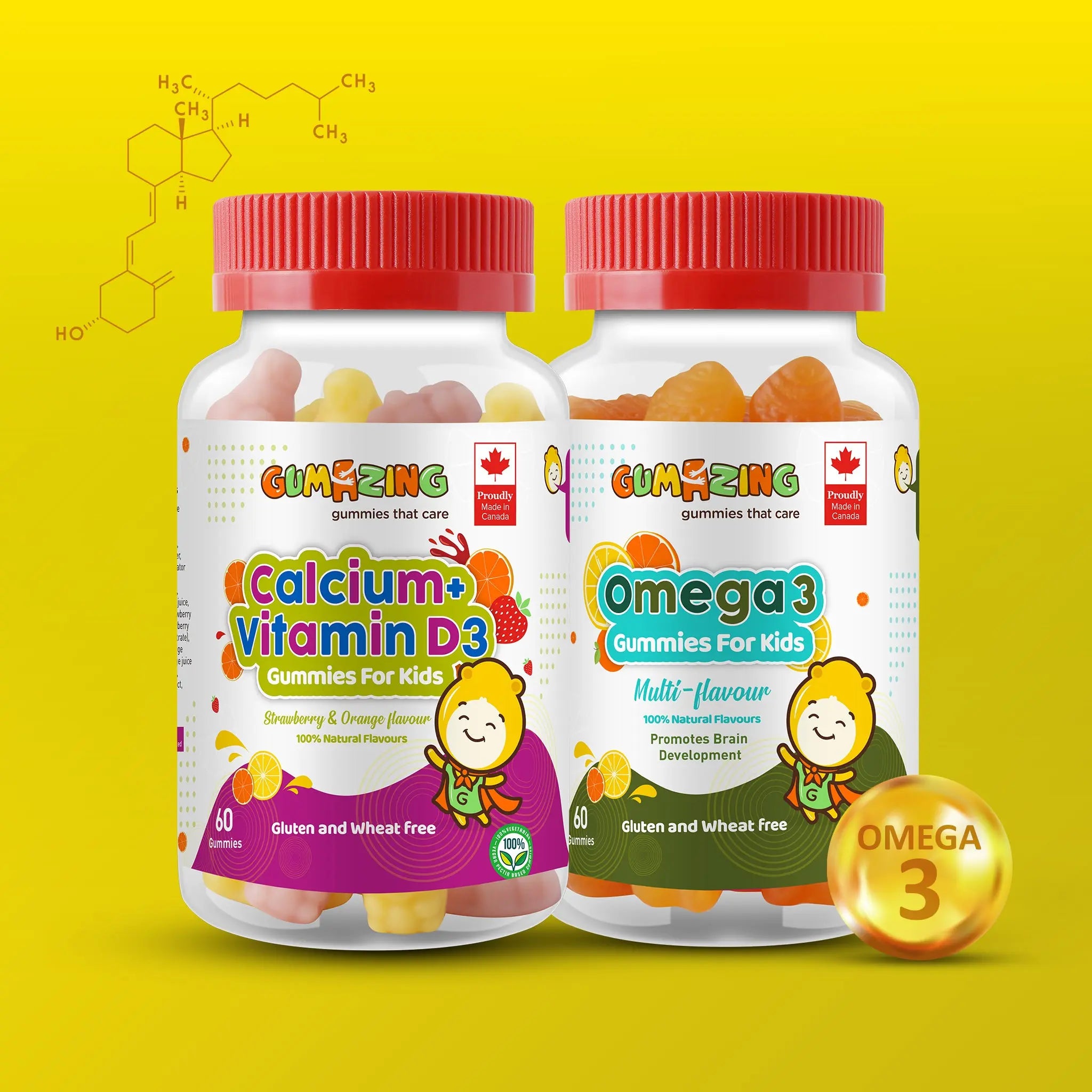 Calcium D3 & Omega 3 Gummies Combo