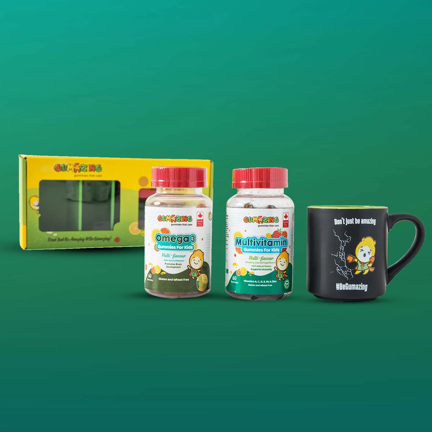 Gumazing 2 Pack Combo | Multivitamin + Omega 3, 2 month supply Begumazing