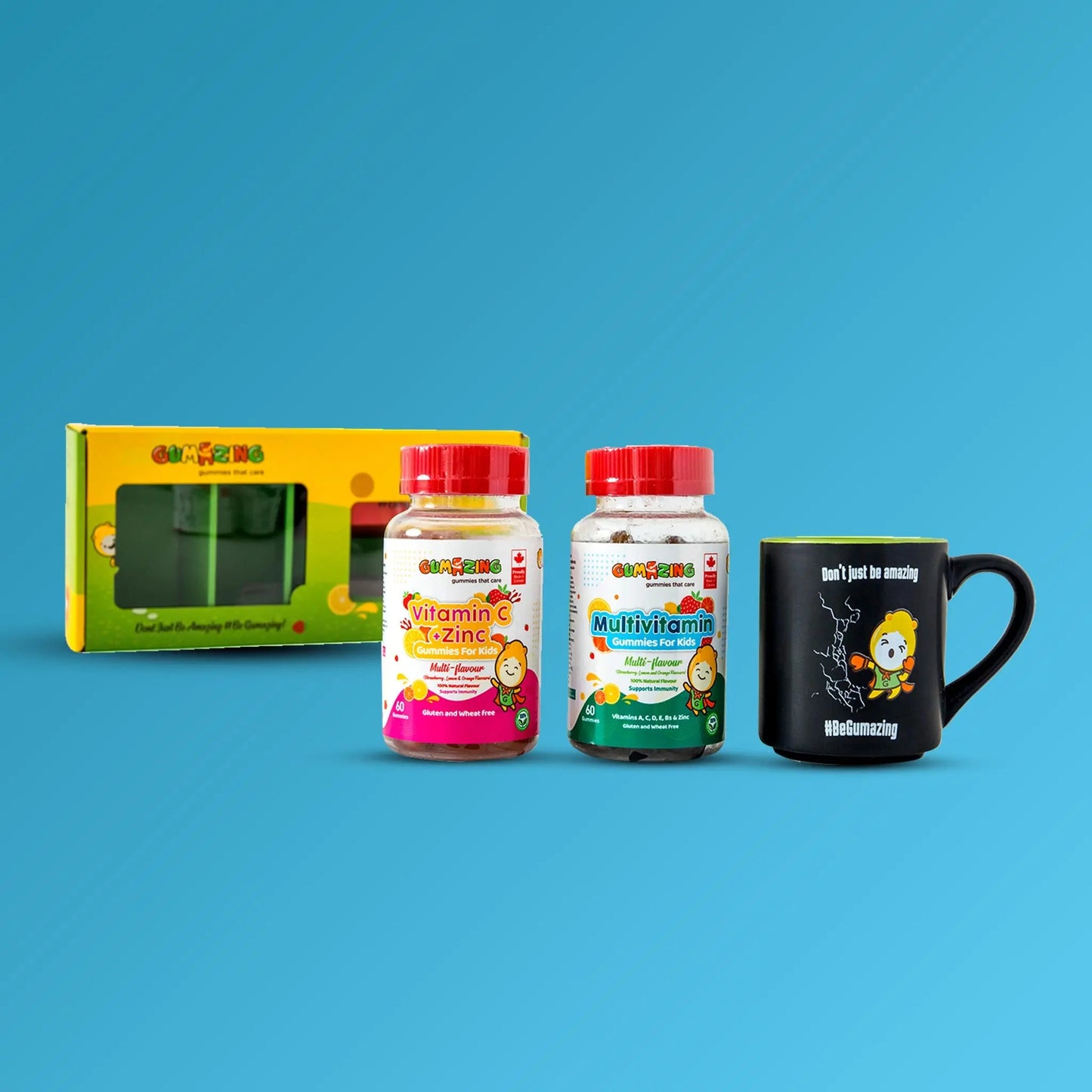 Gumazing 2 Pack Combo | Vitamin C & Zinc + Multivitamin, 2 month supply Begumazing