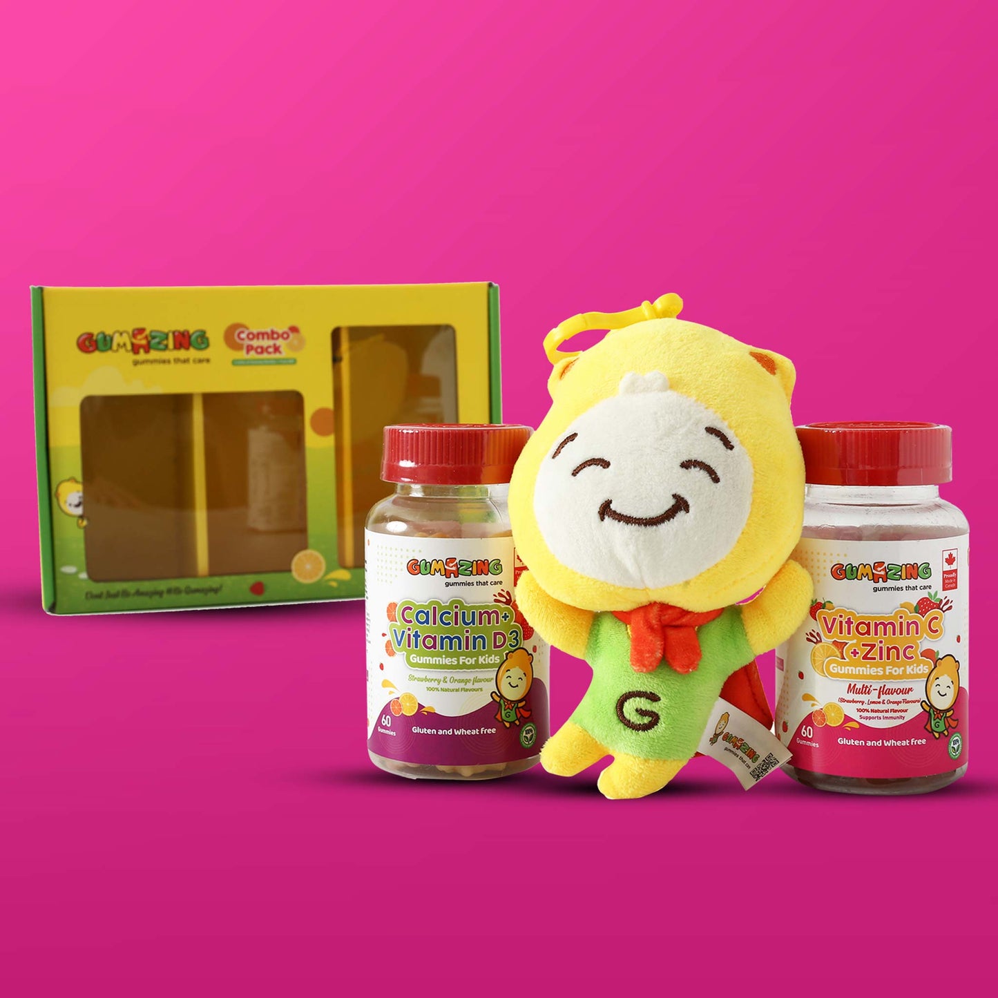 <tc>Gumazing</tc>Combo 2 gói | Canxi & Vitamin D3 + Vitamin C & Kẽm, dùng trong 2 tháng