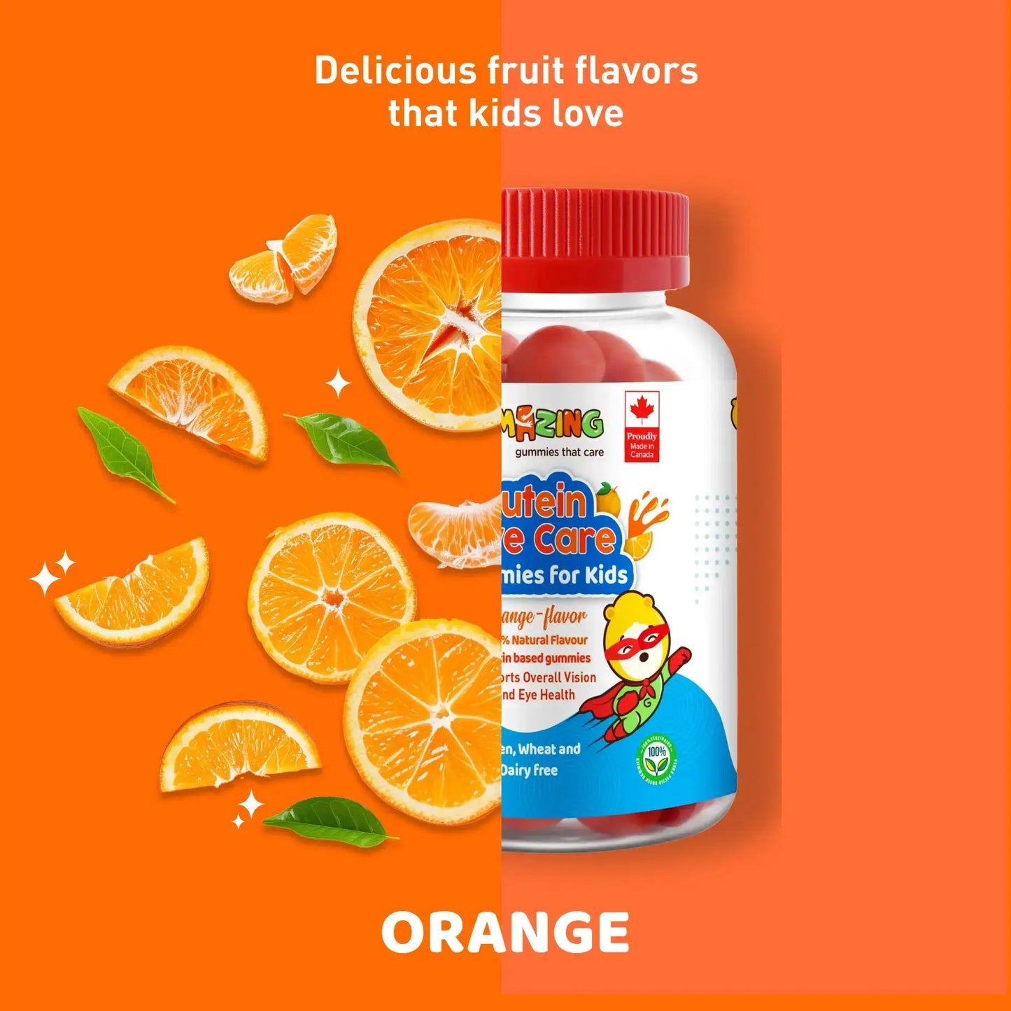 <tc>Kẹo dẻo GUMAZING LUTEIN GUMMIES của Gumazing – Có bổ sung vitamin - Hương vị cam – Kẹo dẻo cho người lớn và trẻ em – 60 viên kẹo dẻo
</tc>