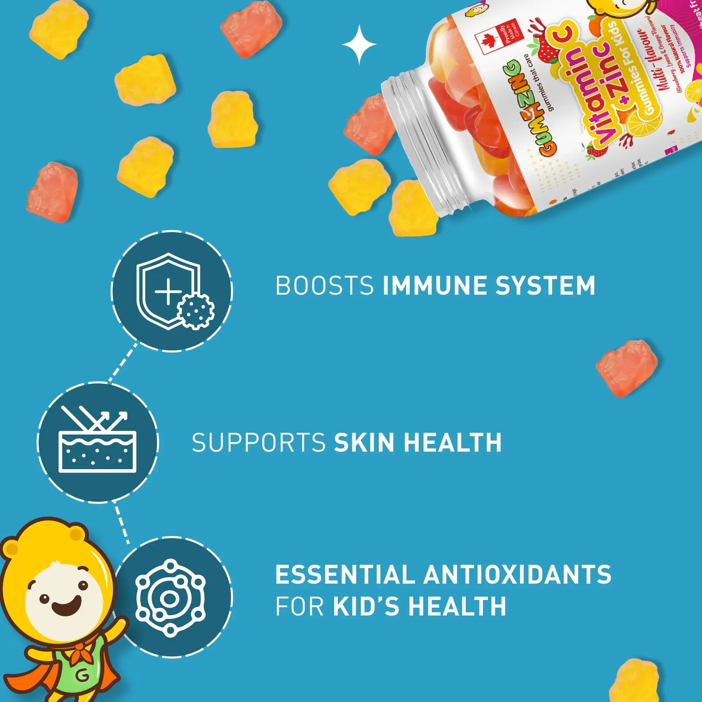 Booster Pack | Gumazing 2 Pack Combo | Vitamin C & Zinc + Omega 3, 2 month supply Begumazing