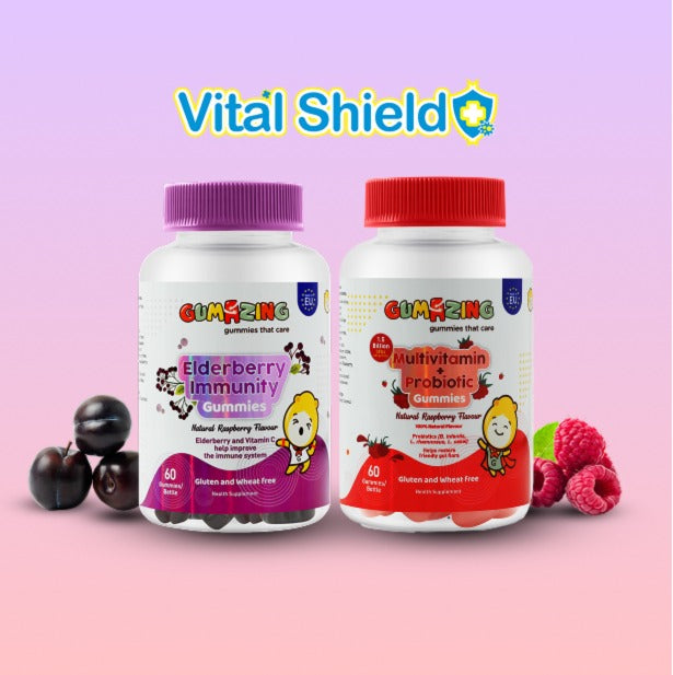 Vital Shield Pack | Multivitamin + Probiotics and Elderberry Gummies