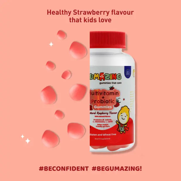 Gumazing Multivitamin + Probiotics Gummies | 60 Pcs Begumazing