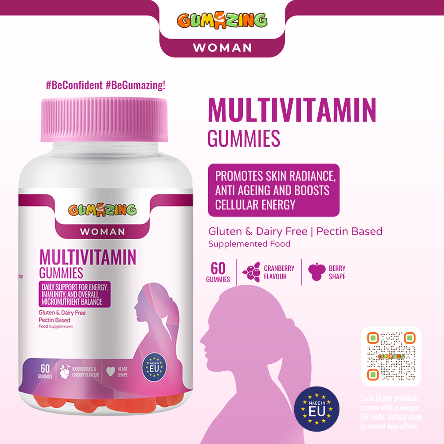 Gumazing Multivitamin Gummies (For Woman) |(60 pcs) - B2B