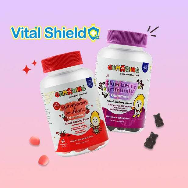 Vital Shield Pack | Multivitamin + Probiotics and Elderberry Gummies Gumazing Vitamins