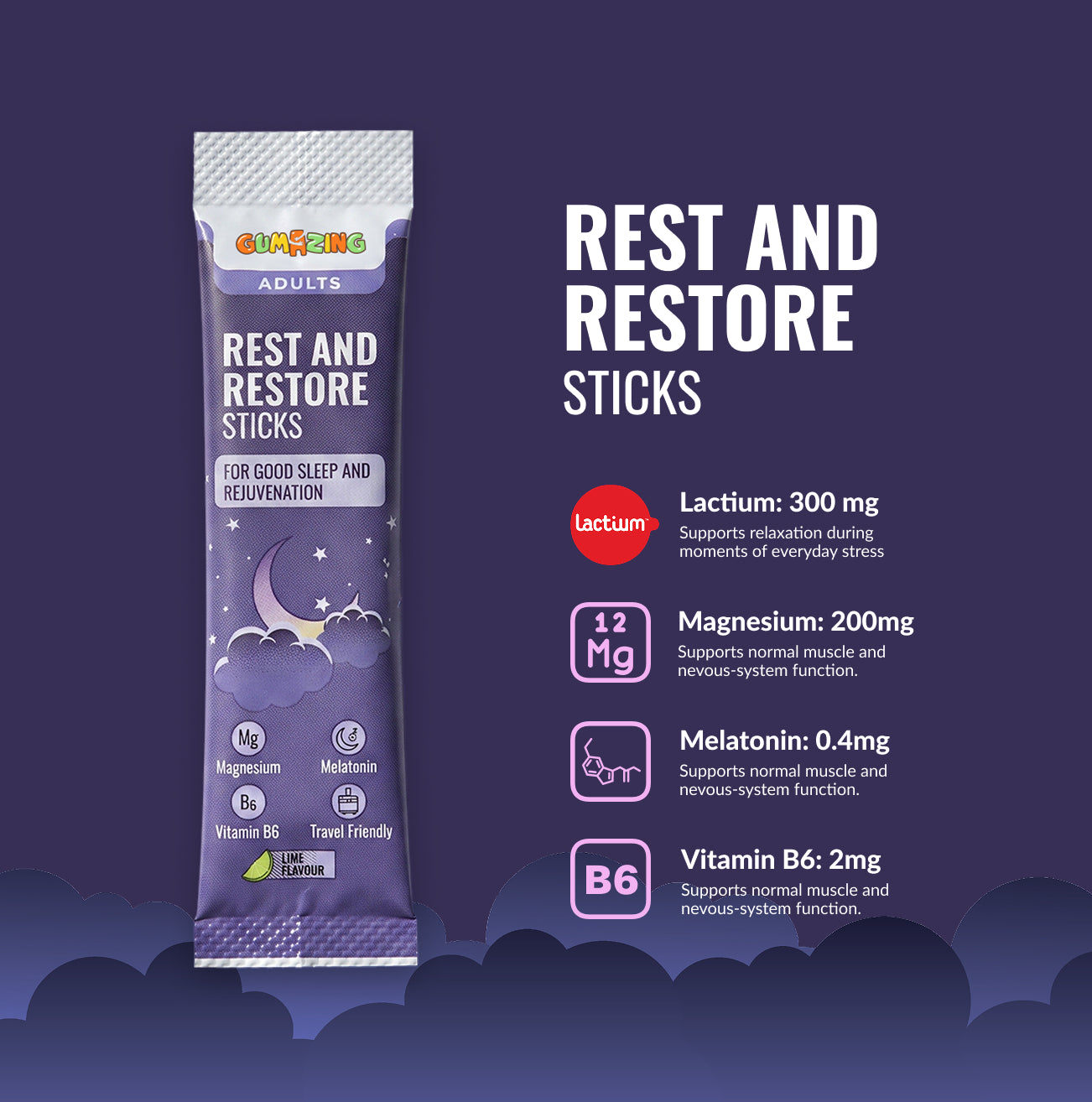 <tc>Gumazing</tc> Nghỉ ngơi &  Que que phục hồi | Gói 10 que