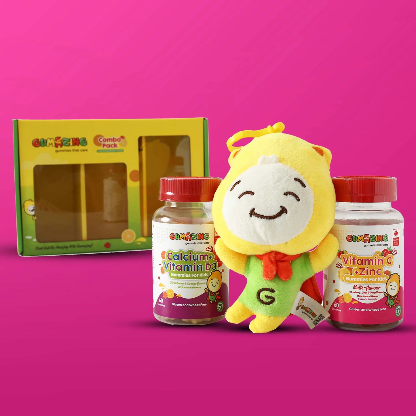 Gumazing 2 Pack Combo | Calcium & Vitamin D3 + Vitamin C & Zinc, 2 month supply Begumazing