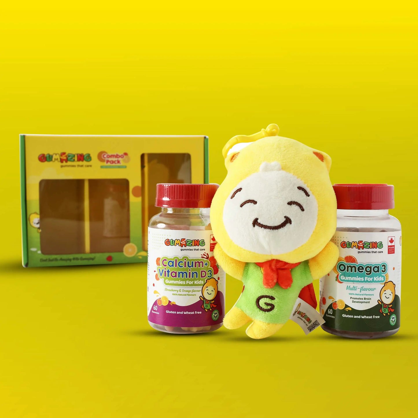 Gumazing 2 Pack Combo | Calcium & Vitamin D3 + Omega 3, 2 month supply Begumazing