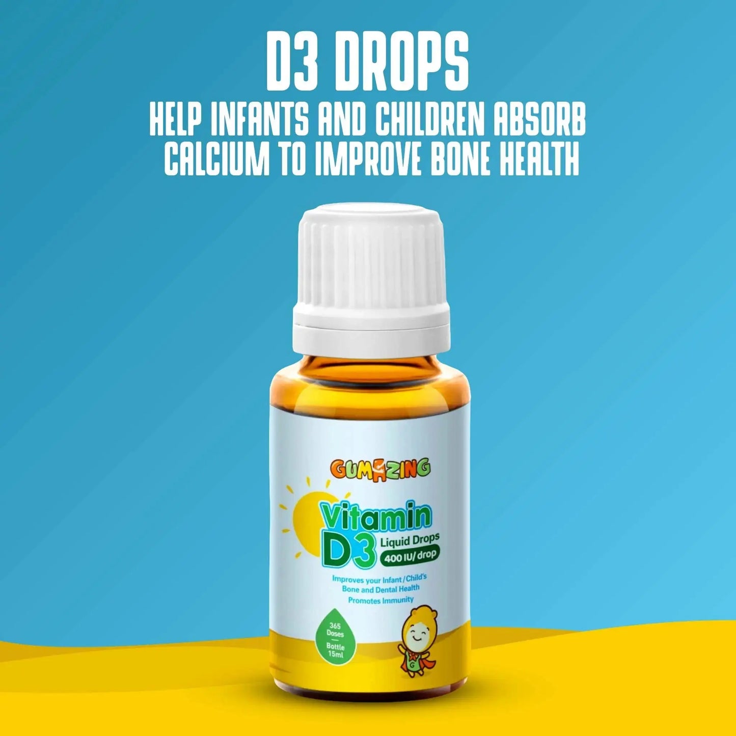 Gumazing Vitamin D3 Liquid Drops, 1 Year Supply Begumazing