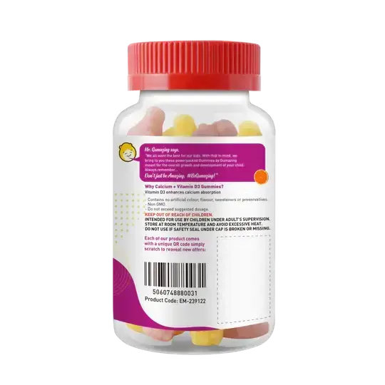 Gumazing Calcium & Vitamin D3 Gummies (60 pcs), 1 month supply Begumazing