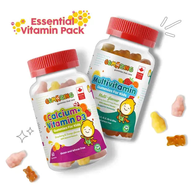 Essential Vitamin Pack | Gumazing 2 Pack Combo | Calcium & Vitamin D3 + Multivitamin, 2 month supply Begumazing