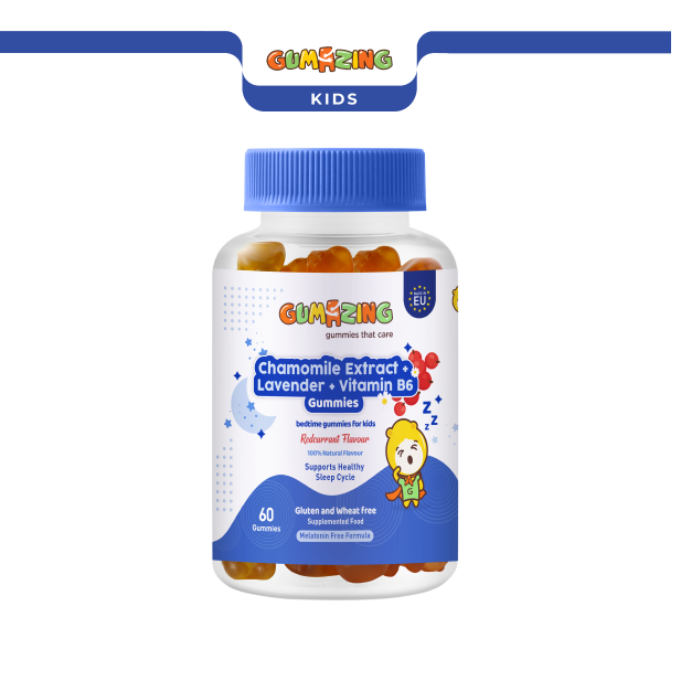 Kẹo dẻo chiết xuất hoa cúc + hoa oải hương + vitamin B6| <tc>Gumazing</tc> dành cho trẻ em để thúc đẩy sự thư giãn và hỗ trợ chu kỳ giấc ngủ lành mạnh-B2B
