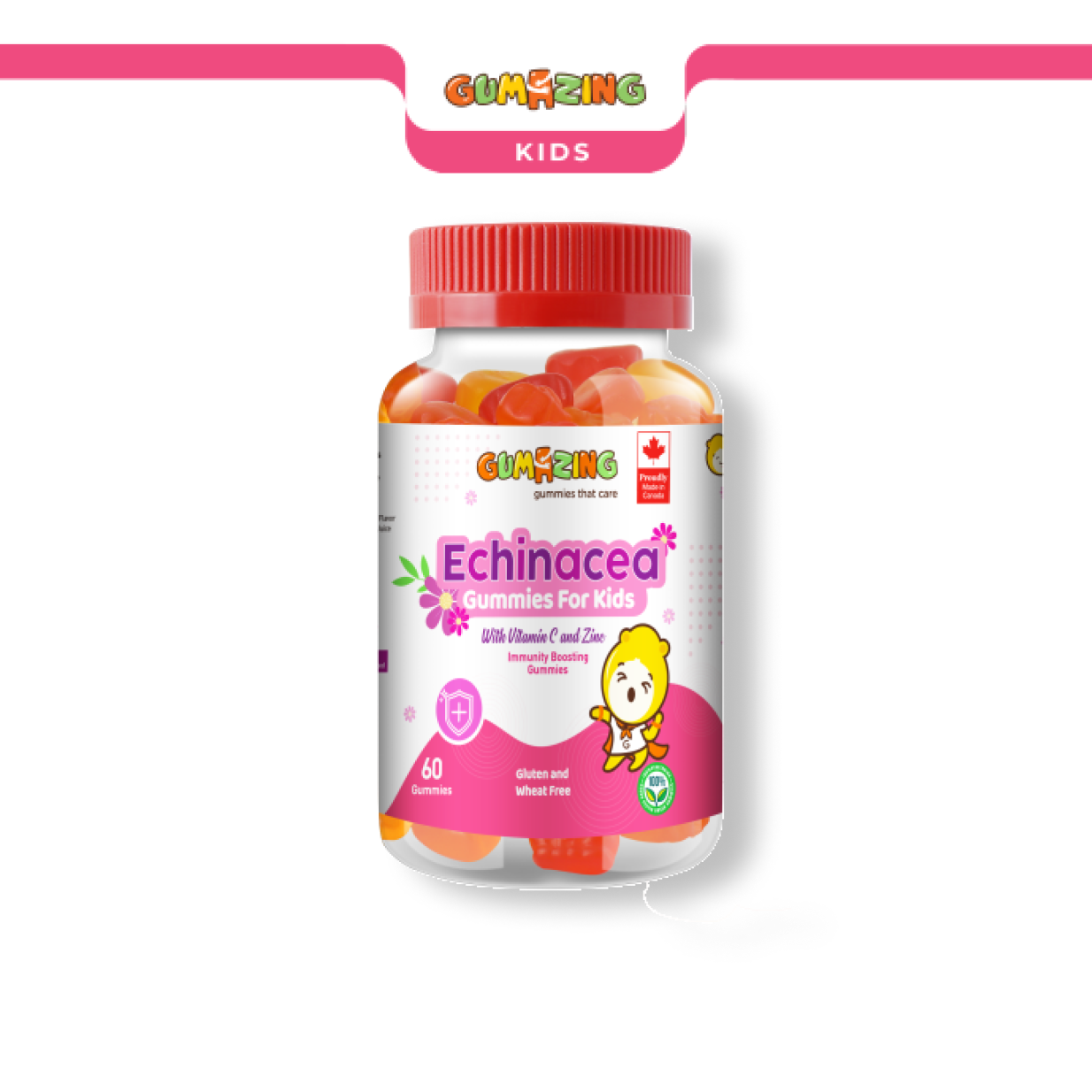 Kẹo dẻo Echinacea | <tc>Gumazing</tc> cho trẻ em để phòng ngừa cảm lạnh, các triệu chứng cúm và viêm B2B