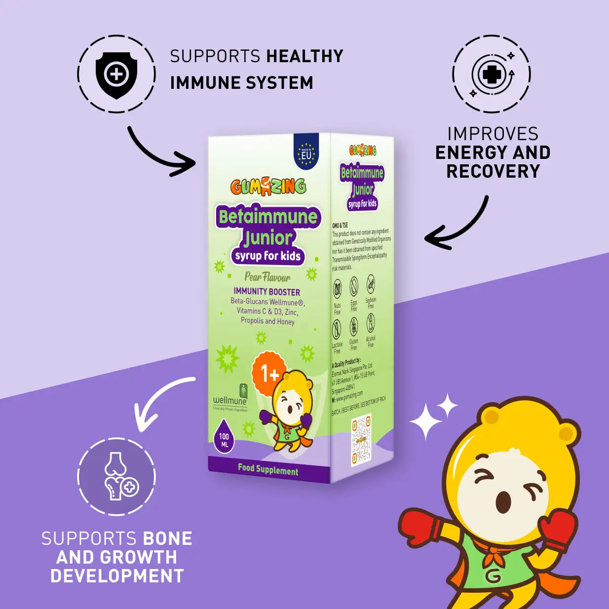 Betaimmune Junior Syrup | Gumazing for kids syrup for natural defense and immunity booster - B2B Begumazing