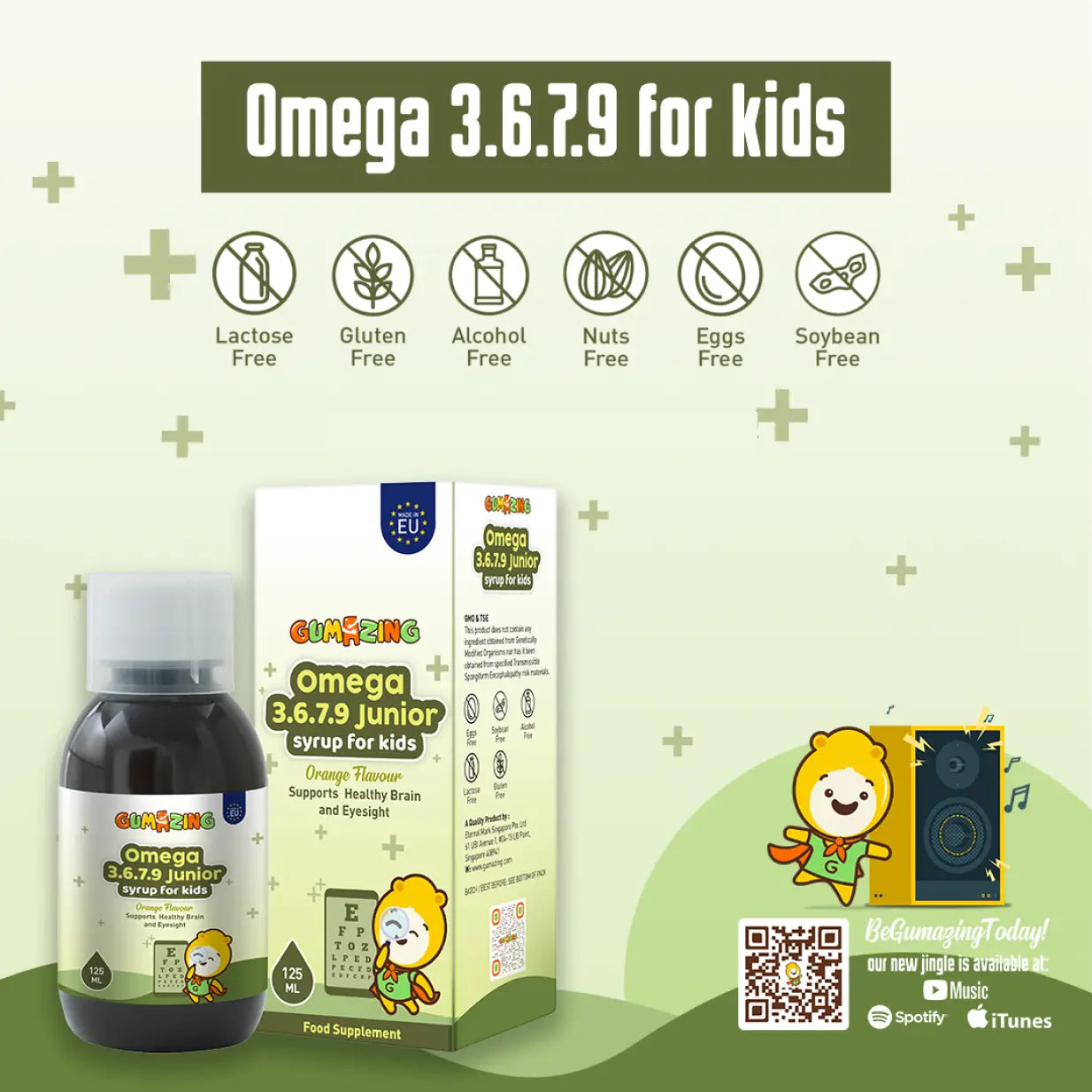 Omega 3.6.7.9 Junior Syrup | Gumazing for kids Junior Syrup for overall growth - B2B Begumazing