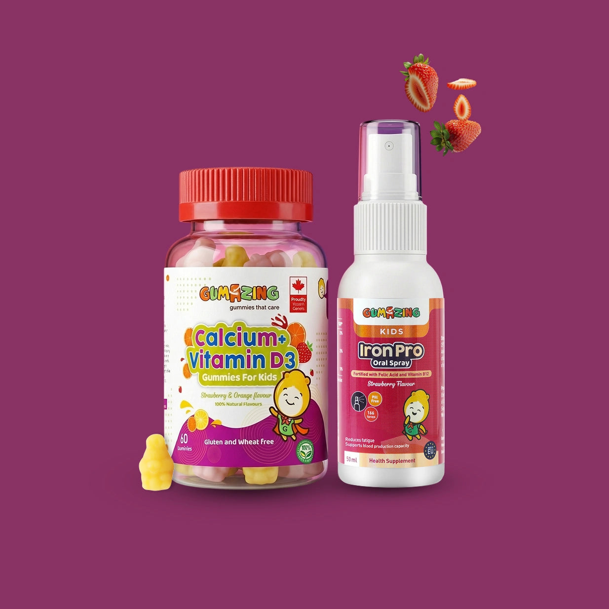 <tc>Gumazing</tc> Bộ đôi sản phẩm | Xịt khoáng Iron Pro + Canxi &  Vitamin D3