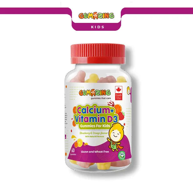 Gumazing Calcium & Vitamin D3 Gummies (60 pcs), 1 month supply for wholesale- B2B Begumazing