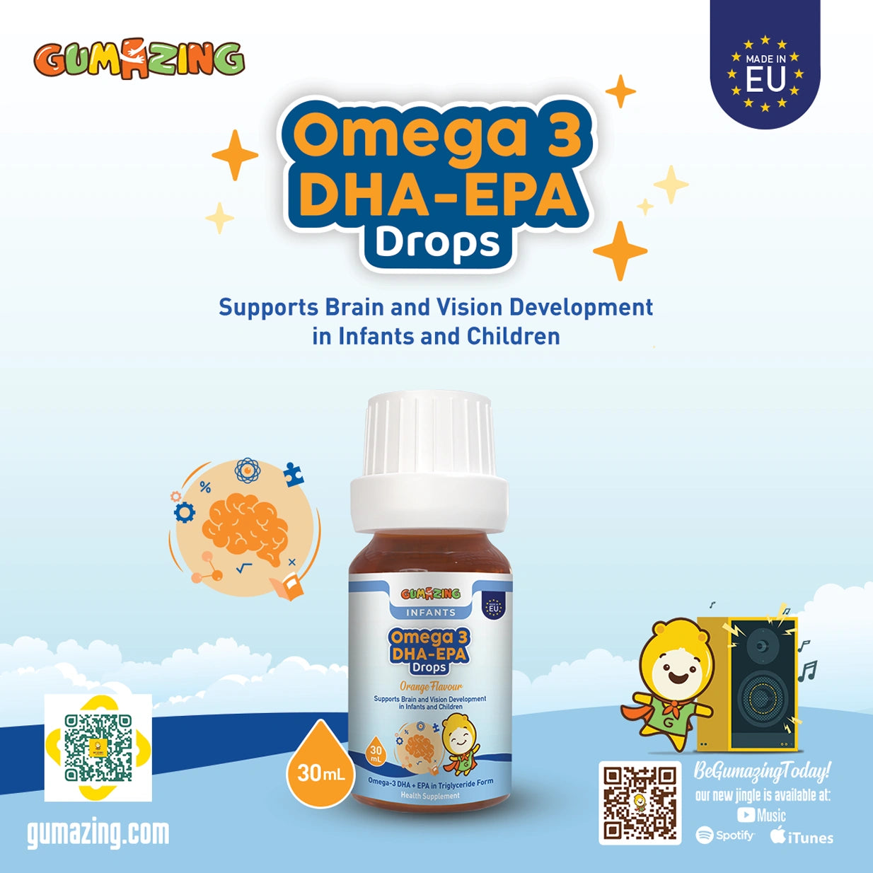 Gumazing omega 3 DHA EPA Drop
