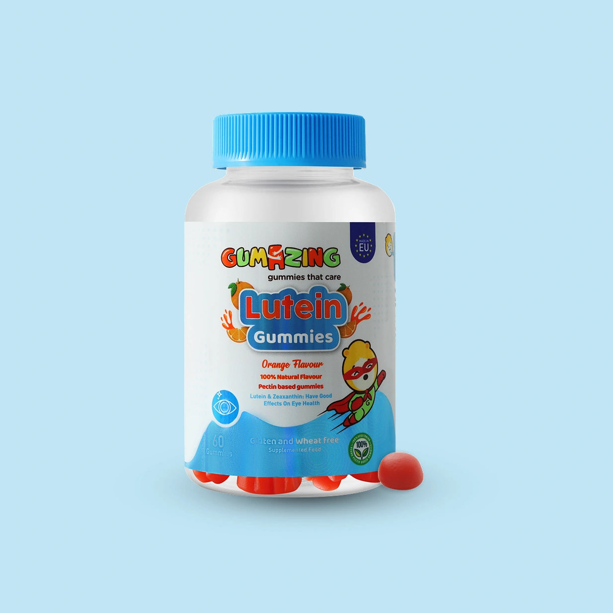 Gumazing Lutein Eye Care | Made in EU| 60 Pcs, 30 Days Supply