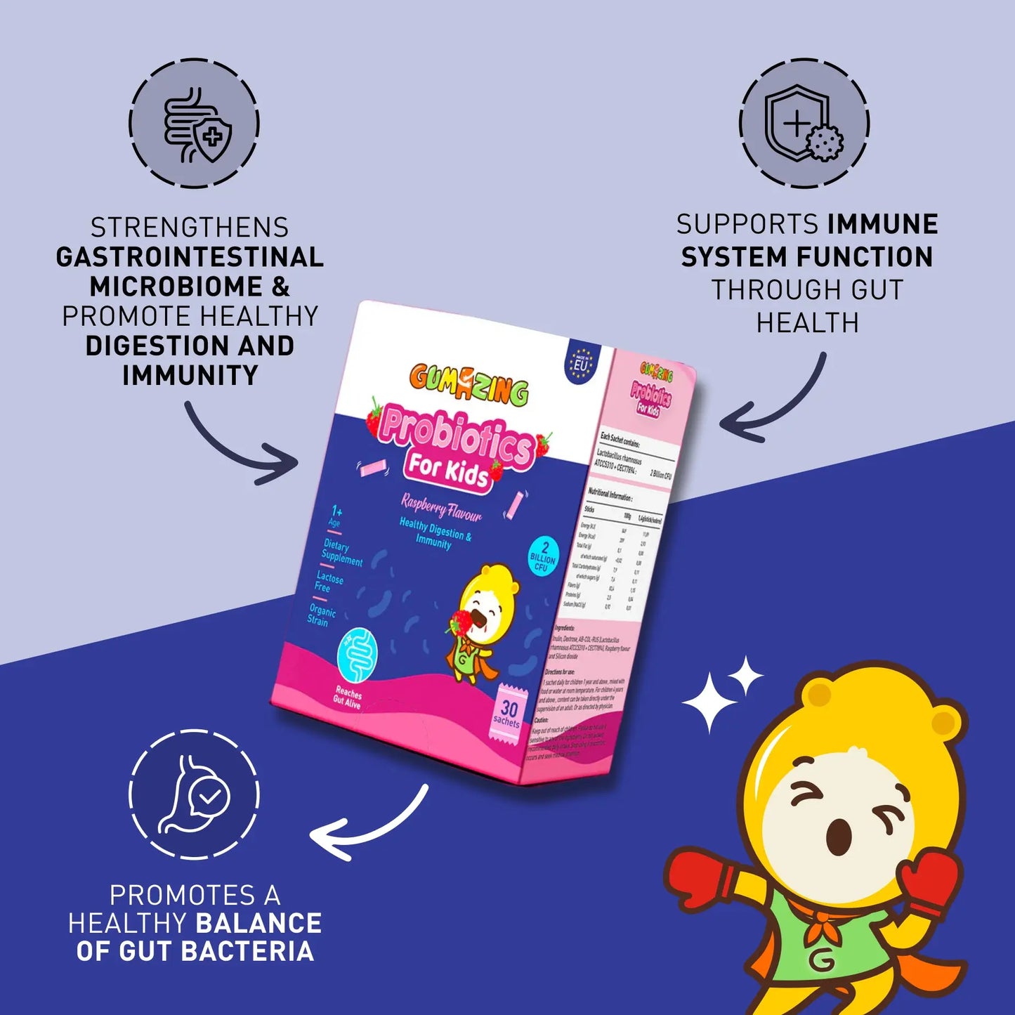 Gumazing Probiotics Sachets for Kids for wholesale -B2B Begumazing