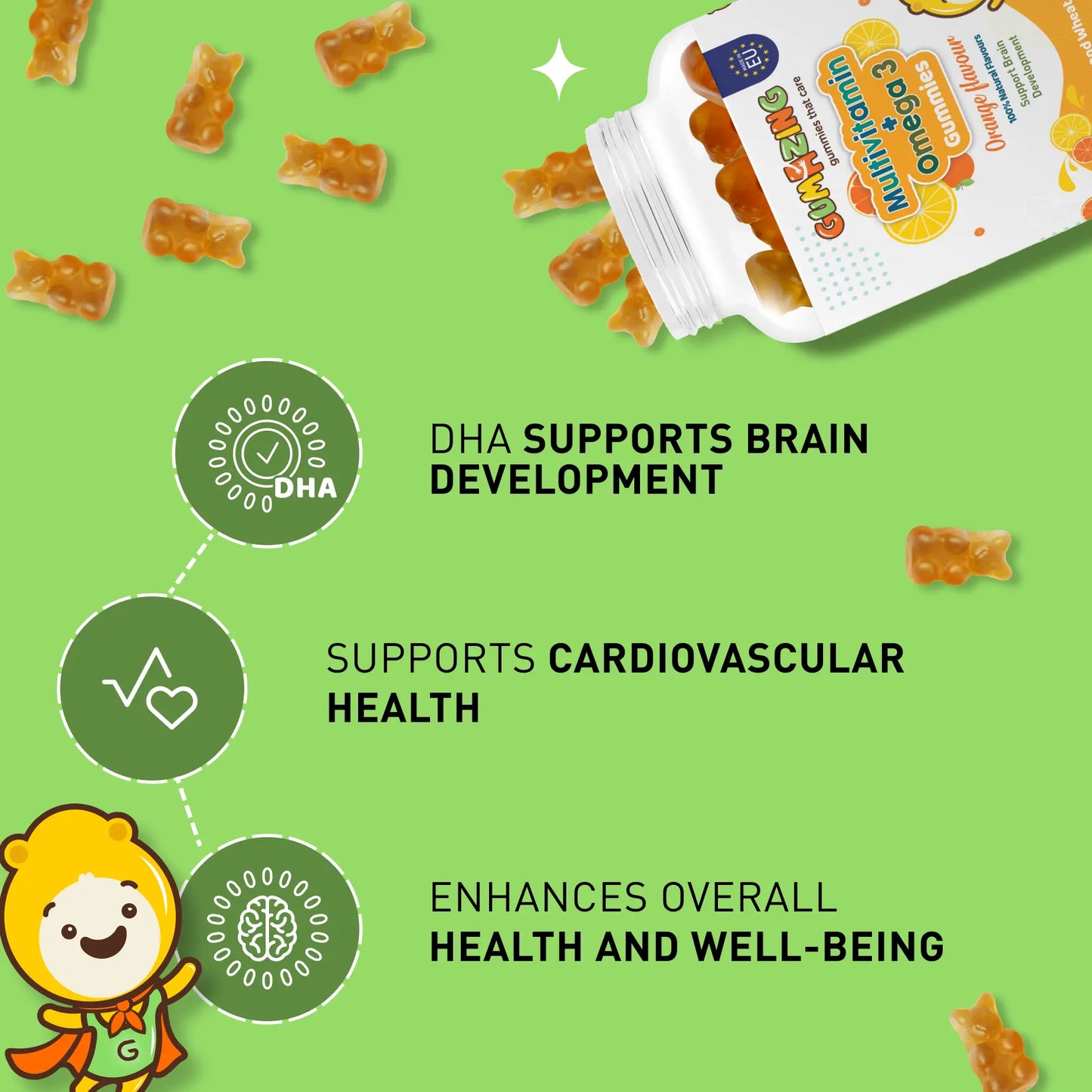 Multivitamin + Omega 3 Gummies | Gumazing Kids Health Support for wholesale - B2B Begumazing