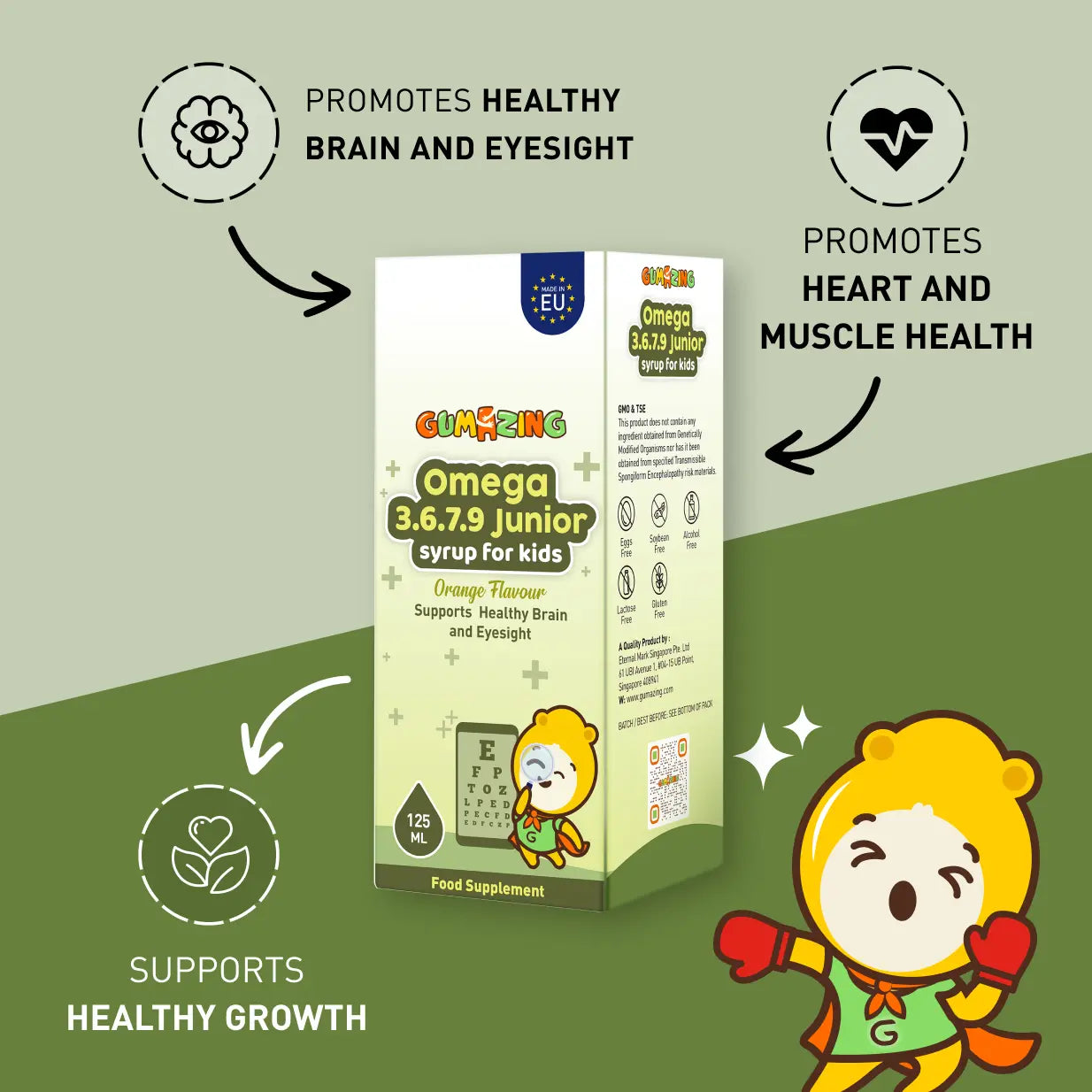 Omega 3.6.7.9 Junior Syrup | Gumazing for kids Junior Syrup for overall growth 