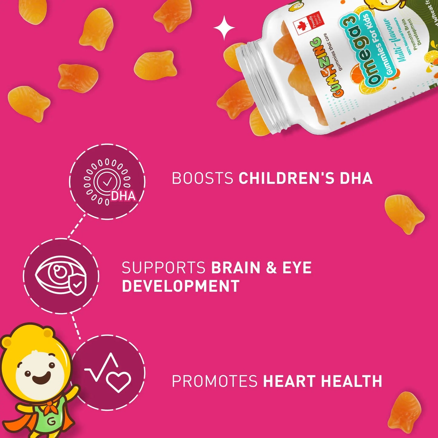 Gumazing 4 Pack Combo | Calcium & Vitamin D3 + Vitamin C & Zinc + Multivitamin + Omega 3, 4 month supply Begumazing