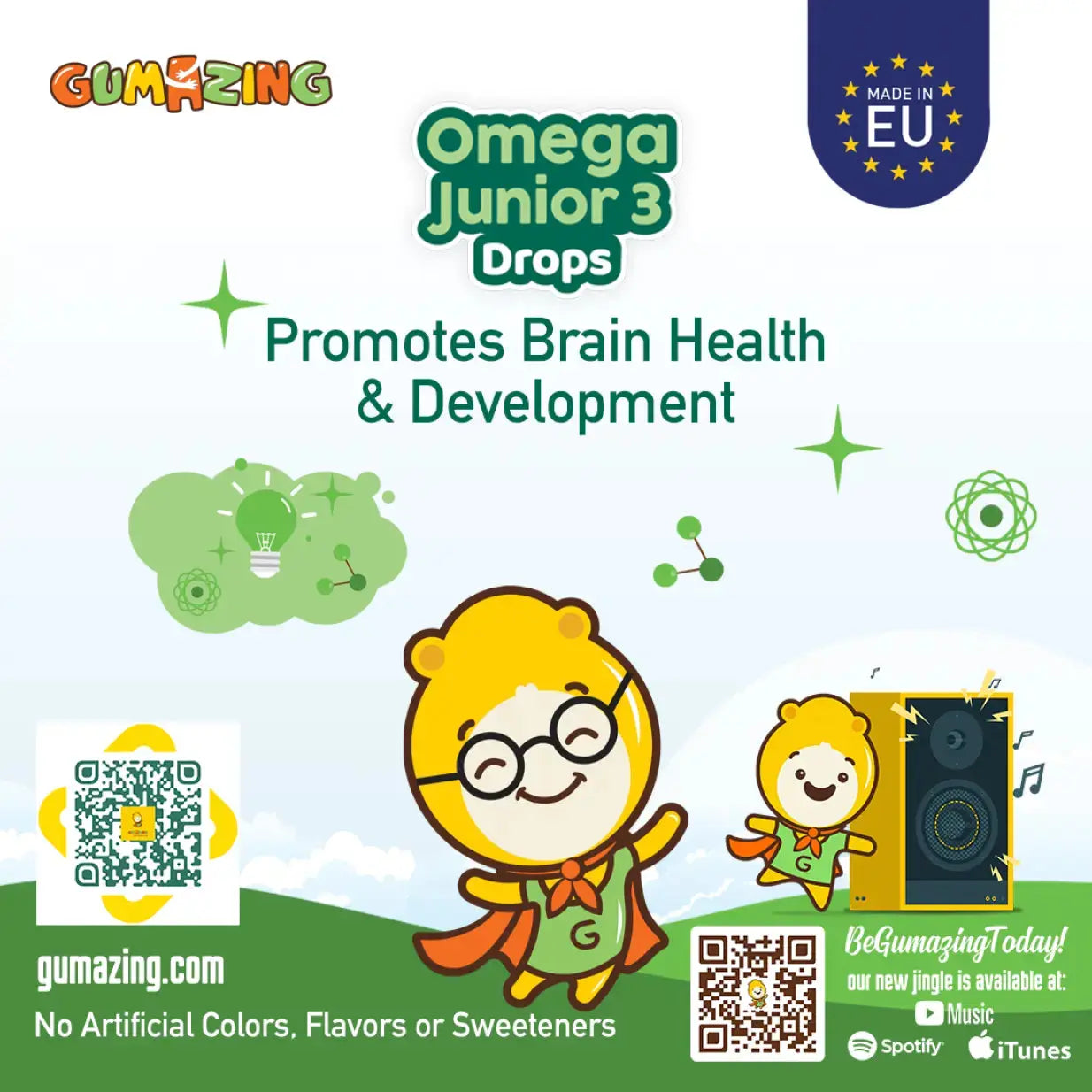 Omega Junior 3.6.7.9 Drops | Gumazing for kids drops to improve brain health and eyesight for children 