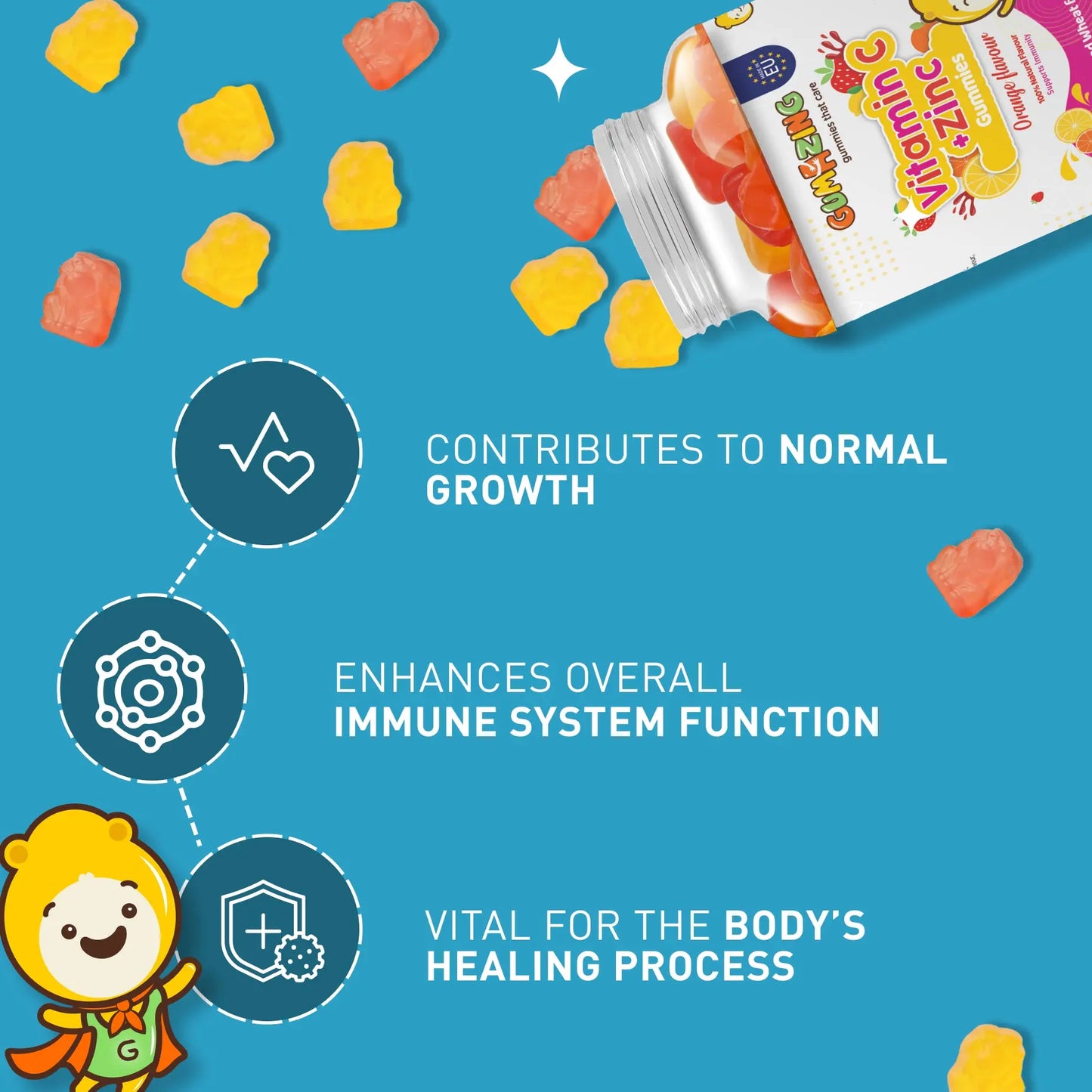 Vitamin C + Zinc Gummies | Gumazing Kids Immune & Growth Support for wholesale - B2B Begumazing