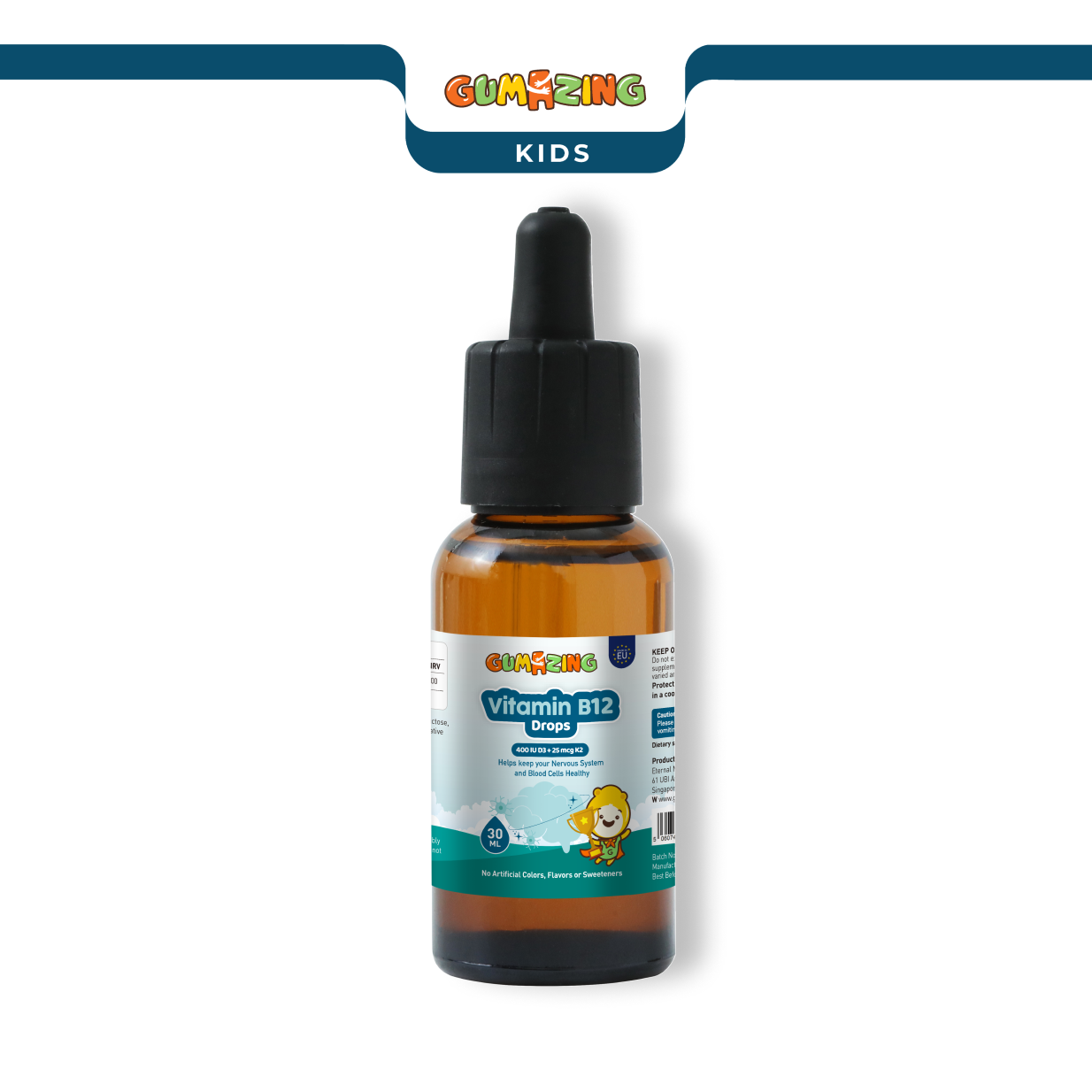 Vitamin B12 Drops | Gumazing for kids to maintain a healthy nervous system & blood cell health - B2B