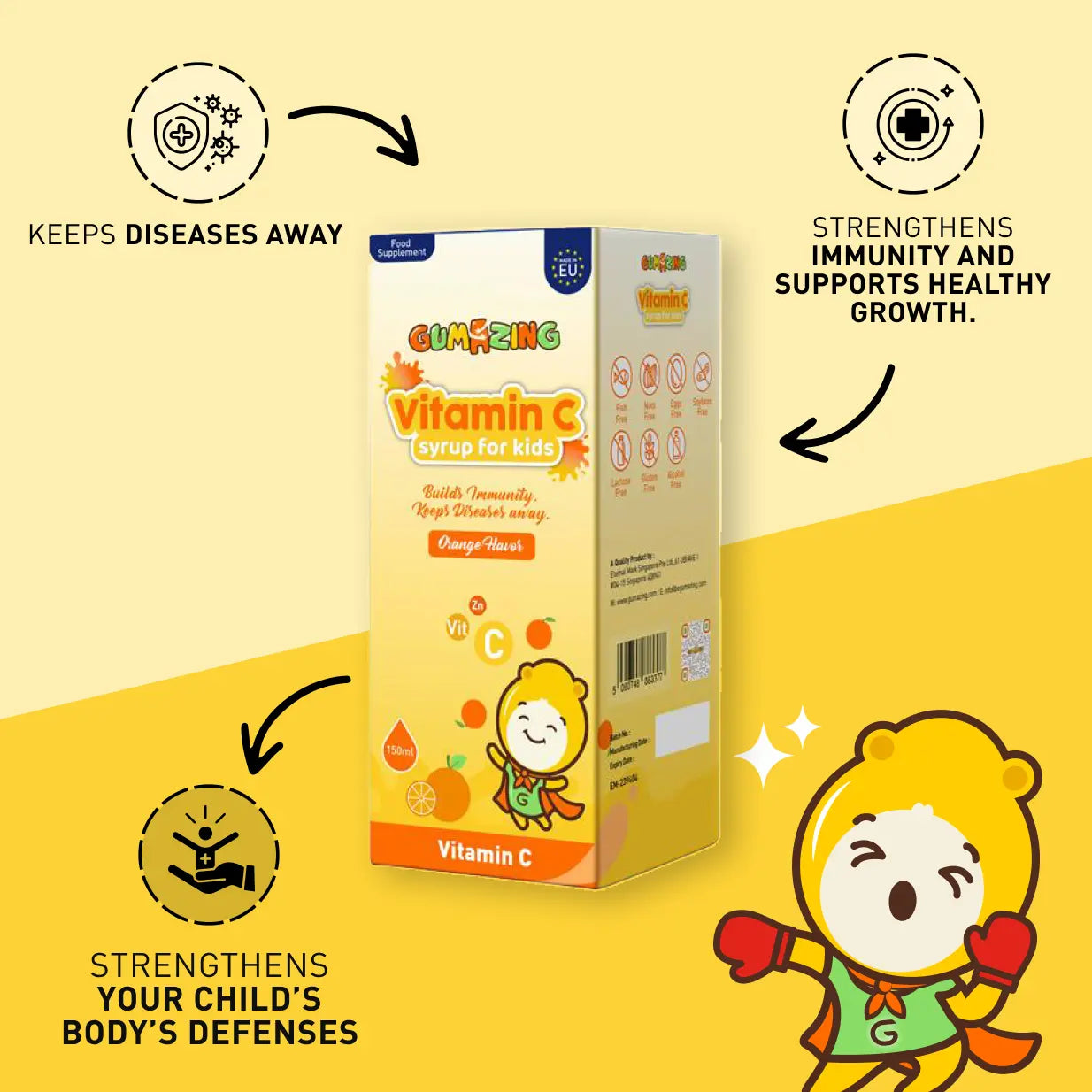 Vitamin C Syrup | Gumazing for kids syrup to fight illness 