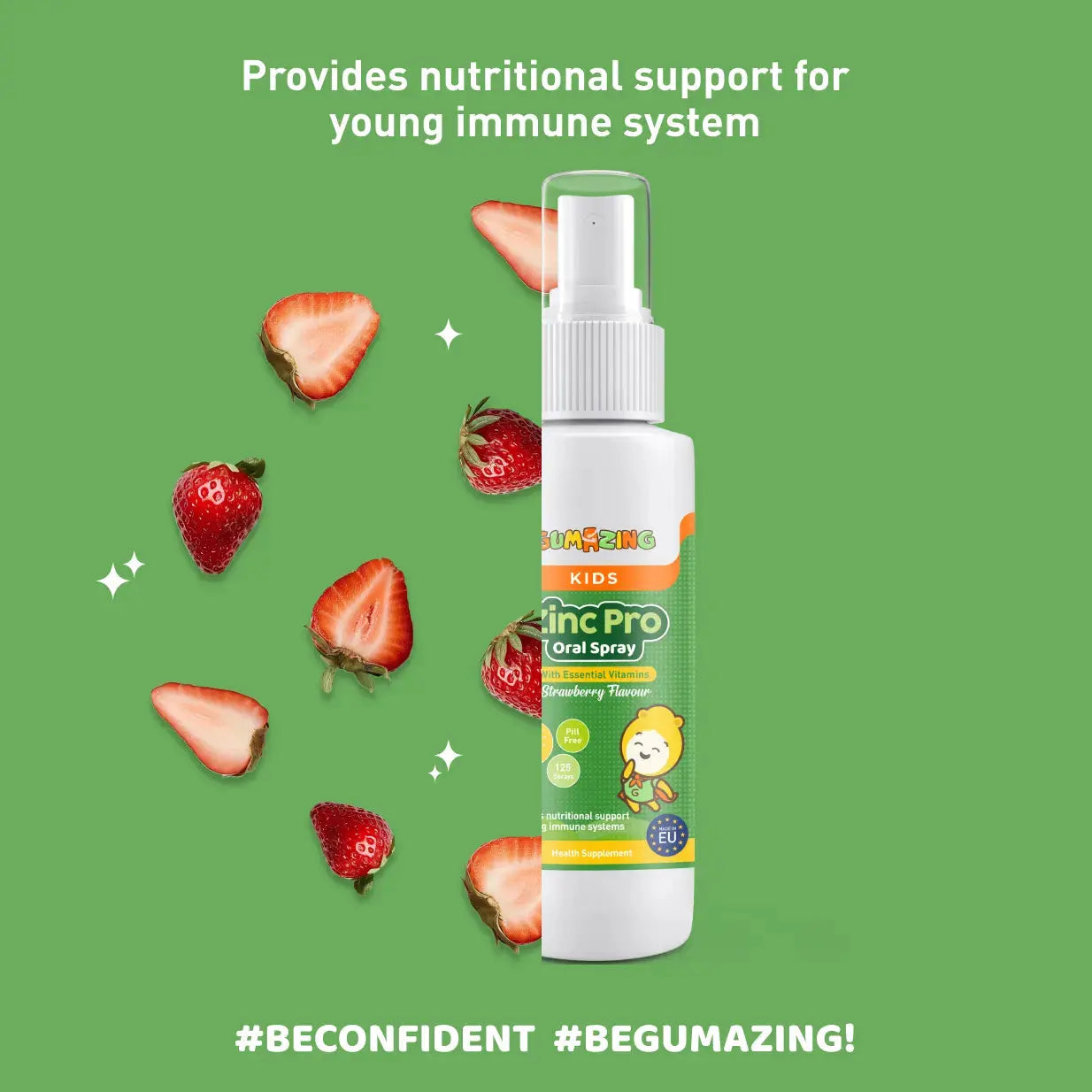 ZincPro Oral Spray for Kids | Immune Support & Growth | Strawberry Flavor 