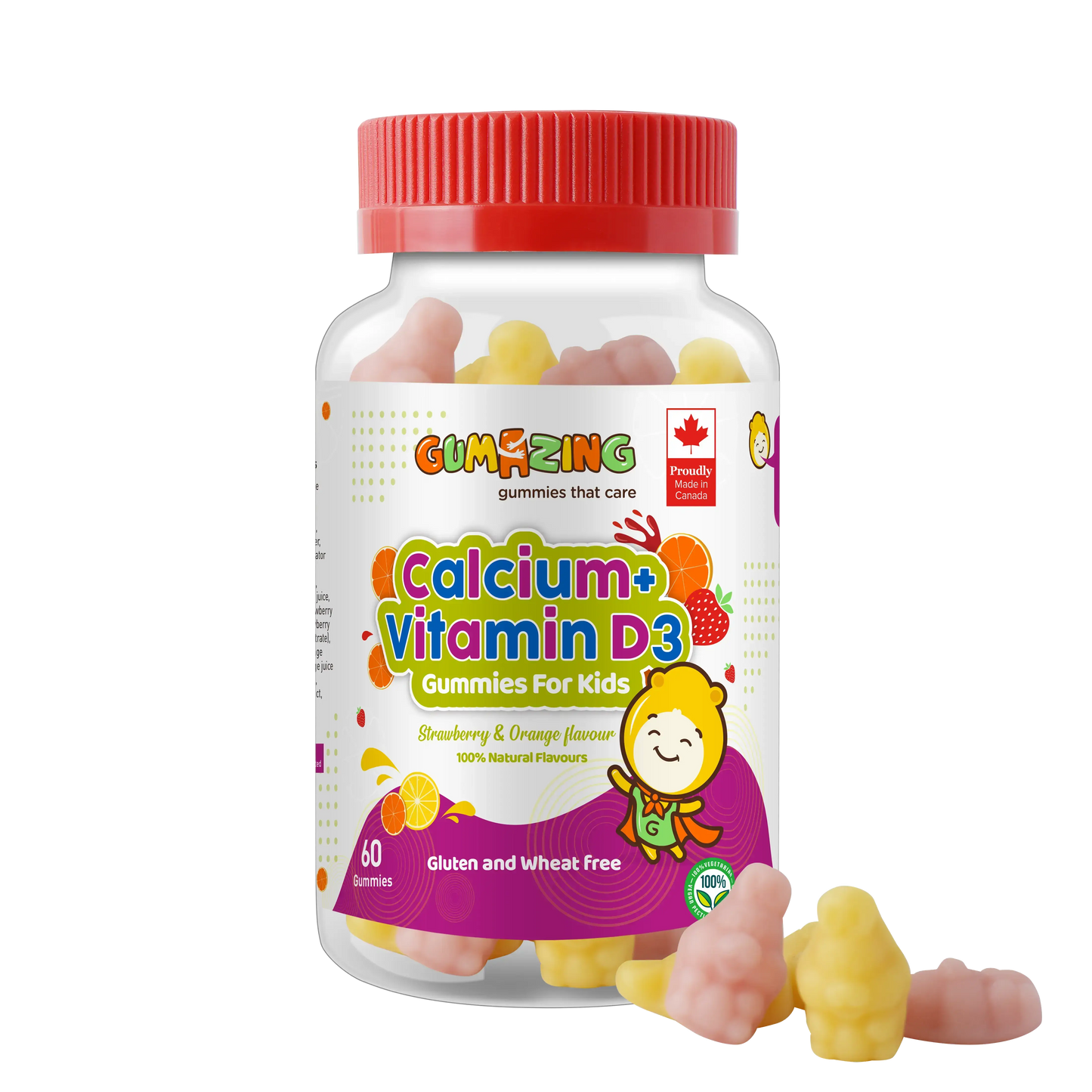 Gumazing Calcium & Vitamin D3 Gummies (60 pcs), 1 month supply Begumazing